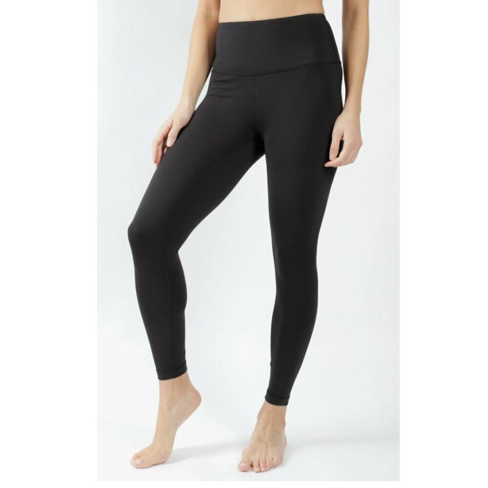 90 Degree By Reflex Women’s High Waisted Ribbed Basic Ankle Legging